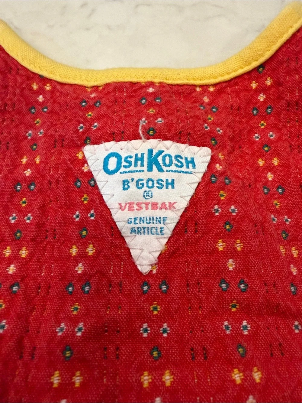Vintage Oshkosh B'Gosh Girls Denim Vestbak Overalls Bubble‎ Romper 2T